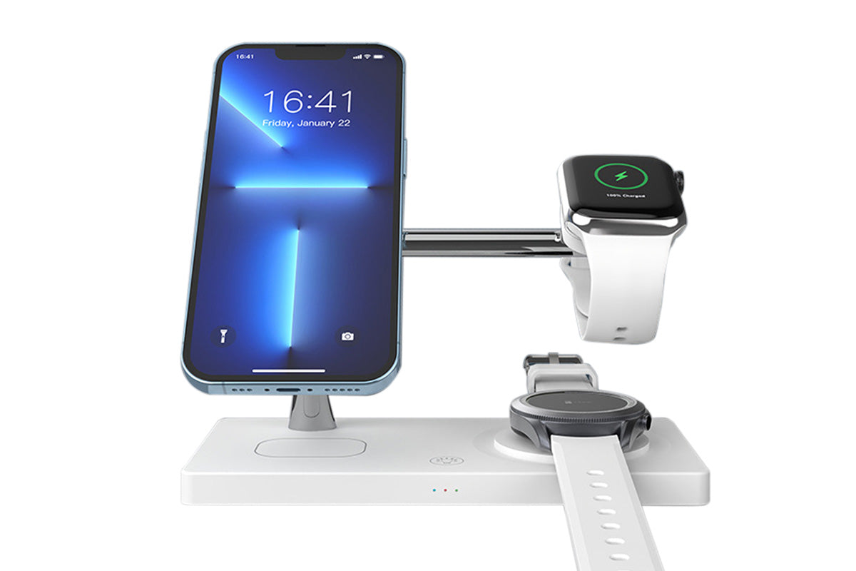 7-in-1 Wireless Charger Dock Station with Night Light and USB Output