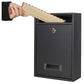 Wall Mounted Mail Letter Box Lockable Steel Post Mailbox Large Postbox