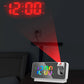 LED Digital Smart Alarm Clock with Projection Temperature Time LCD Display