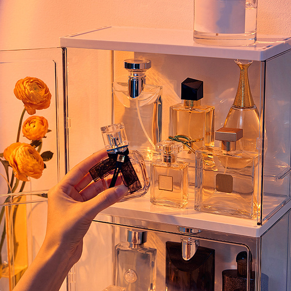 Transparent Storage Box Perfume Display Stand Dust Proof Cosmetics Display Case