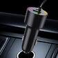 3 In 1 Car Charger With Retractable Coiled Cable USB And Type-C Fast Charging