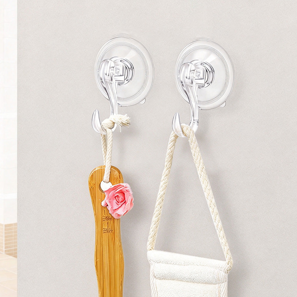 5 Clear Suction Cup Christmas Wreath Hooks for Window and Tile Decor
