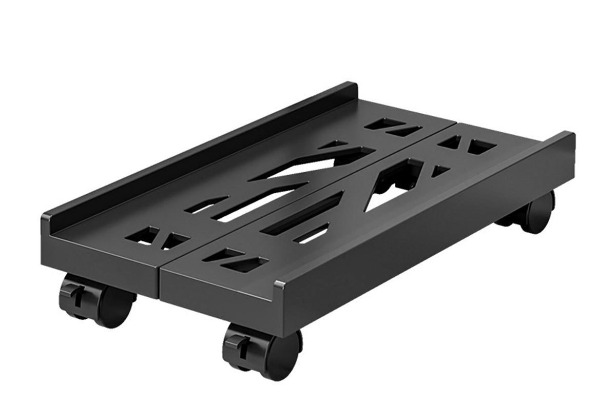 Computer Stand Adjustable with Wheels Mobile PC Case Holder Universal for Home