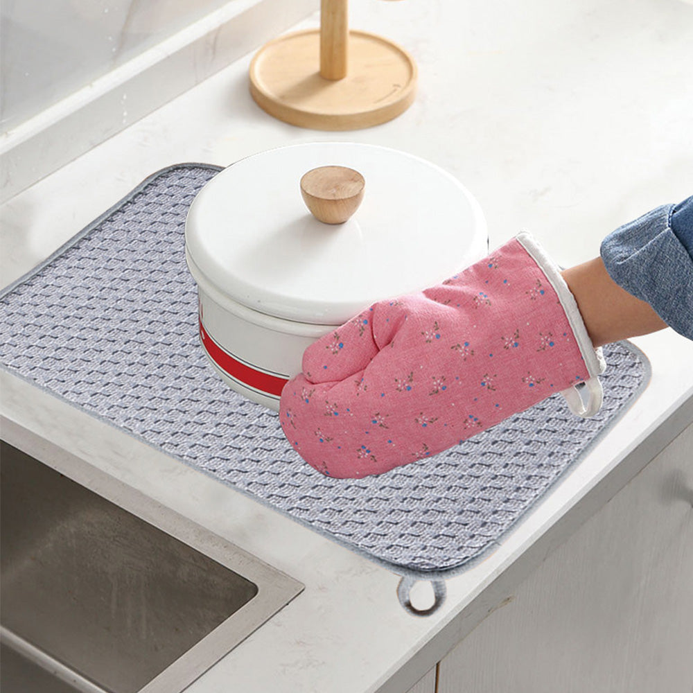 Microfiber kitchen Dish Drying Mat Absorbent Bowl Cup Drainer Kitchen Counter