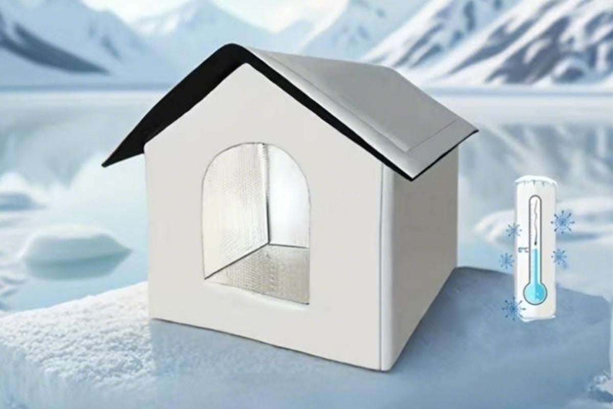 All Season Outdoor Cat House Self-Warming Shelter for Cats & Small Pets