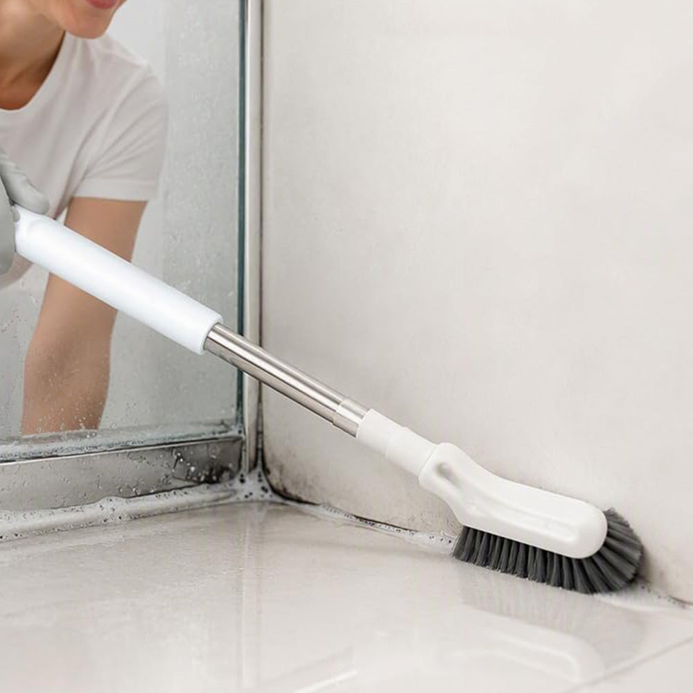 Telescopic L-Shaped Crevice Cleaning Brush for Window Toilet and Floor Gaps