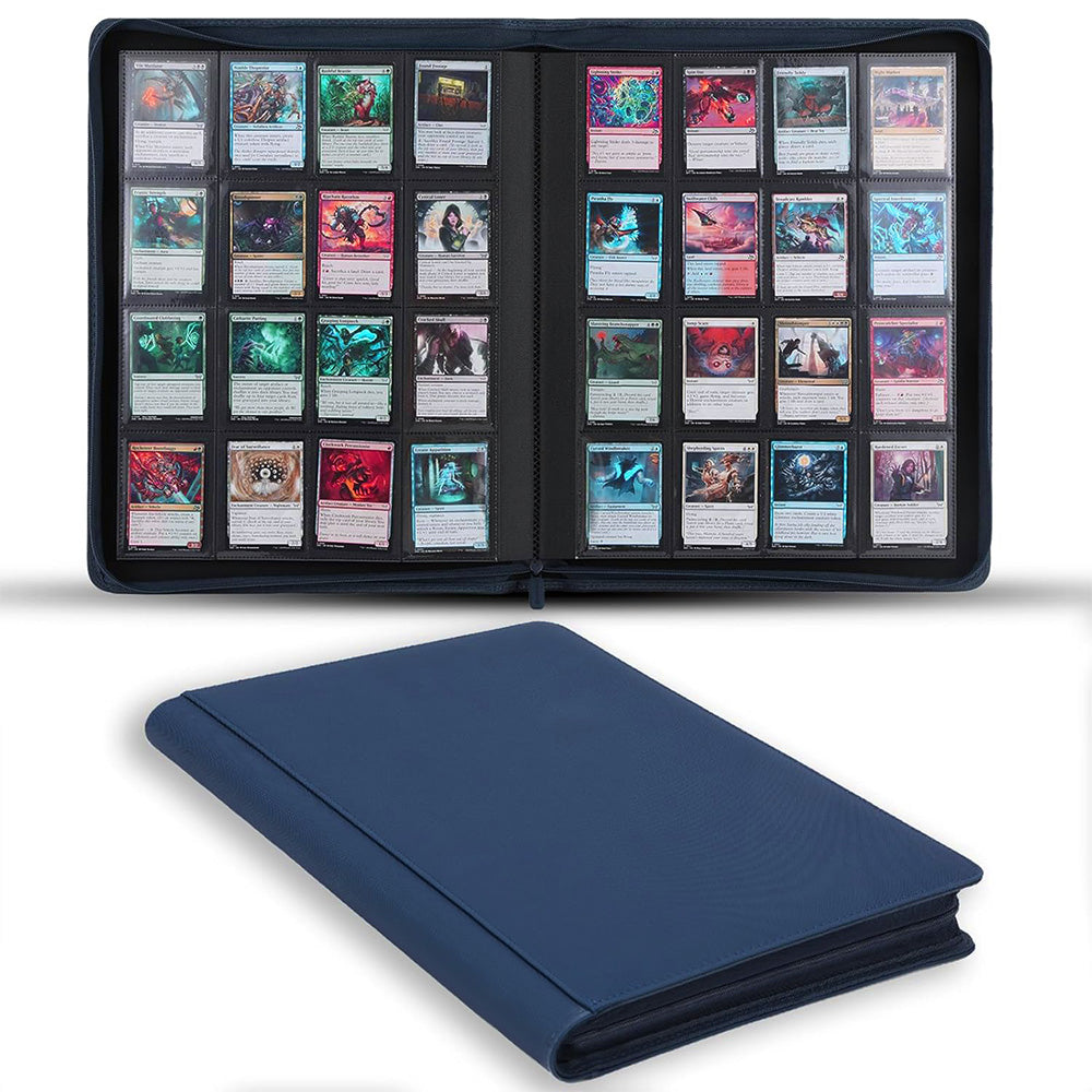 16 Pocket Card Binder 1024 Capacity PVC Free Hard Shell Waterproof Zipper