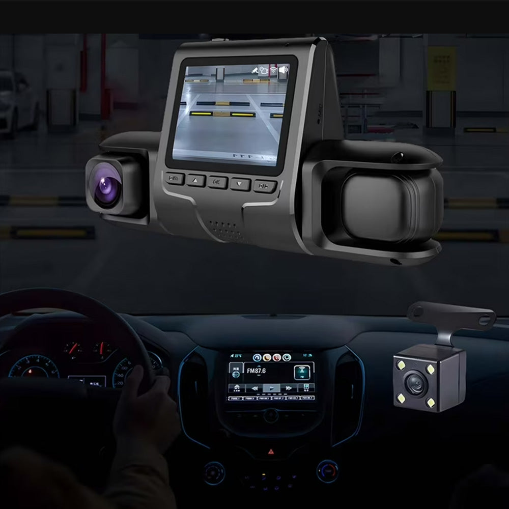 4 in 1 Dash Cam 1080P Front and Rear Left Right Camera 2.4 inch Screen with Night Vision