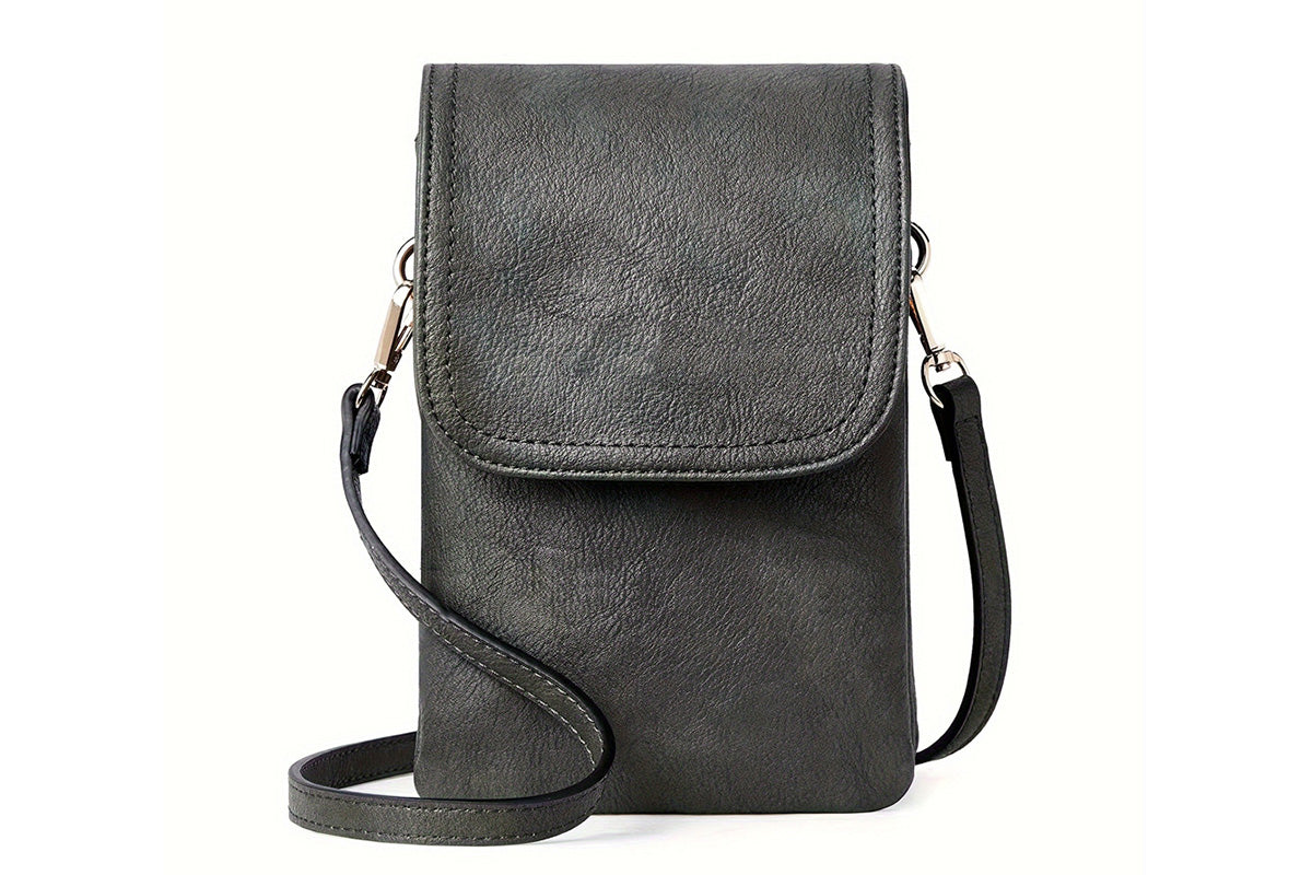 PU Leather Women Crossbody Bag Adjustable Strap Small Cell Phone Purse