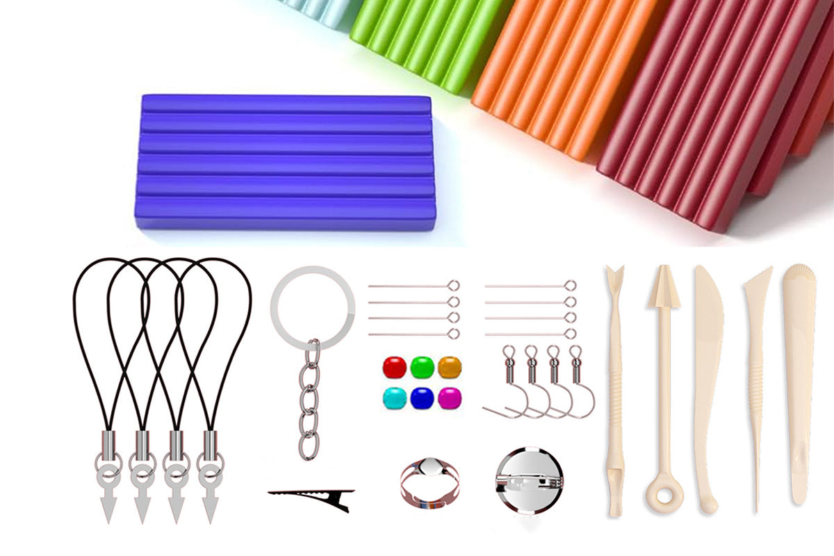 82-Color Air Dry Clay Modeling Set with Sculpting Tools