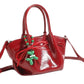 Christmas Red Women Patent Leather Bag Crossbody Bag Purse Handbag
