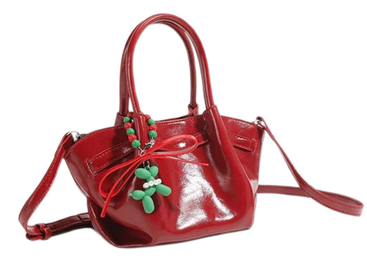 Christmas Red Women Patent Leather Bag Crossbody Bag Purse Handbag