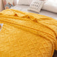 2Pcs Soft Warm Reversible Faux Long Plush Blanket