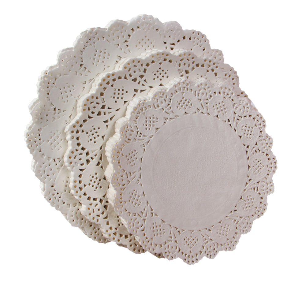 3Pcs Round Hollow Lace Paper Doilies