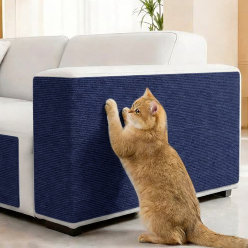 Strong Self-Adhesive Cat-Scratch Protector Furniture Guard Sticker for Sofa Wall Door-Dark Blue