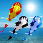 3D Soft Killer Whale Frameless Flying Kite Outdoor Sports Toy