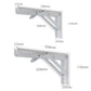 2Pcs 90 Degree Foldable Metal Shelf Brackets-White