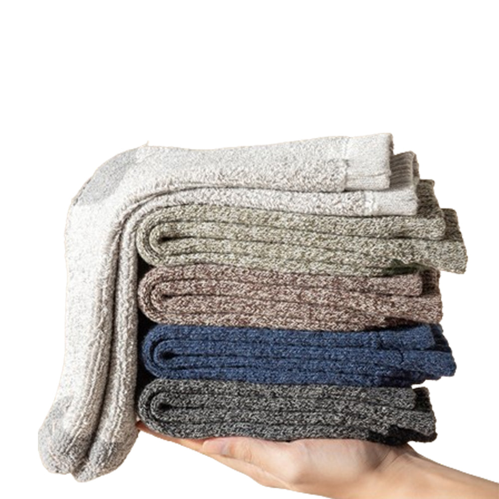 5 Pairs Winter Warm Thermal Wool Hiking Socks for Men