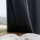 100 Percent Blackout Curtain Panel with Black Liner Heat & Light Blocking Drapes