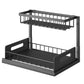 2-Tier Sliding Under Sink Cabinet Organizer Rack