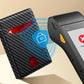 Men Slim RFID Shielding Microfiber Wallet Credit Card Holder Money Clip