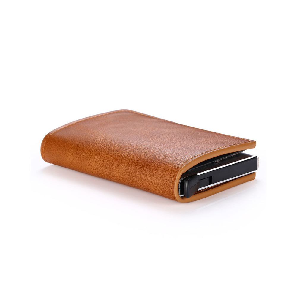 PU Leather Pop-up Card Holder Wallet RFID Blocking Purse