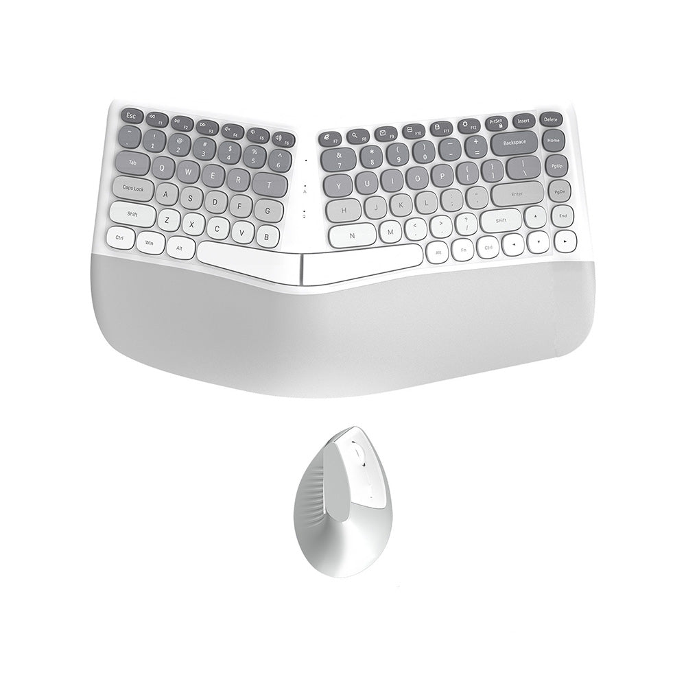 2.4G Wireless Keyboard and Mouse Set with Ergonomic Design 84 Key Keyboard and 6 Button Mouse
