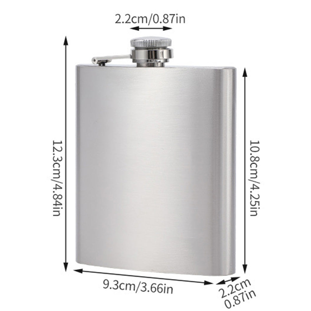 Stainless Steel Hip Flask for Men Portable Leak Resistant Pocket Liquor Bottle for Outdoor Travel