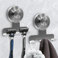 Stainless Steel Suction Cup Razor Holder Wall Mounted Bathroom Shaver Hook