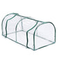 Clear Greenhouse Flower Garden Shed with Zipper Doors-Arch Shape