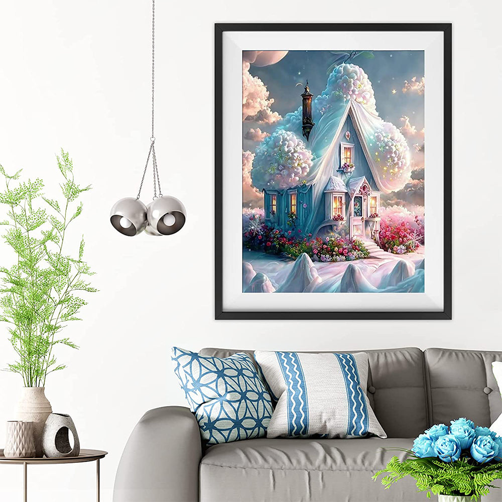 5D Diamond Painting Fantasy Cottage Castle Kits for Kids Adults Beginners