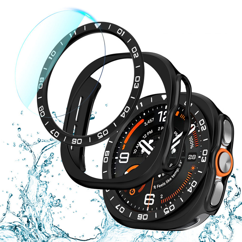 3 in 1 Screen Protector for Samsung Galaxy Watch Ultra 2 47mm with Protector and Bezel Ring
