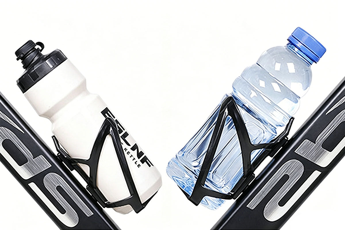 2 Bike Water Bottle Holders with 2 Pairs Anti-Rolling Cycling Reflective Pant Bands