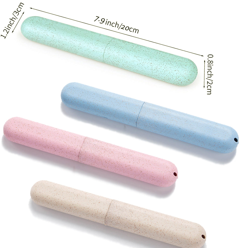 4 Pcs Travel Toothbrush Case Hard Shell Plastic Cover for Camping Home
