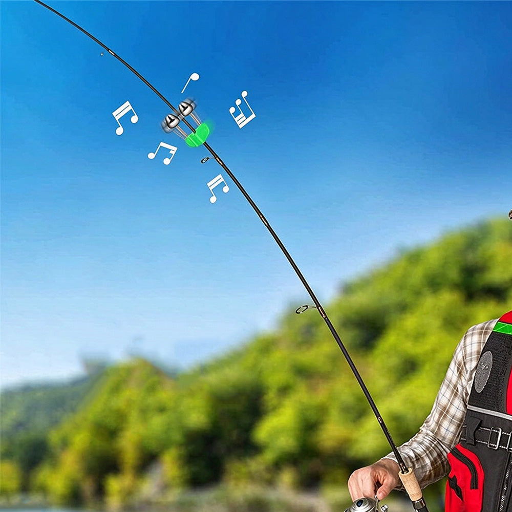 20 Pcs Fishing Bite Alarm Bells for Rod Tips Day and Night
