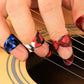 15PCS Finger Pick Set Guitar Picks With 15 Grid Case Storage Box