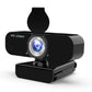 Full HD 1080P Plug and Play USB Webcam with Built-in Mic