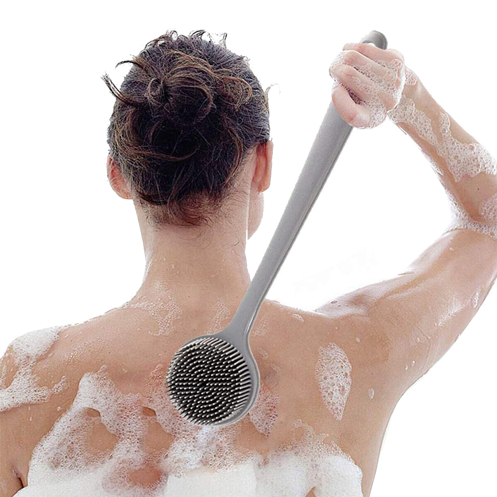 Silicone Body Brush Bath Brush Back Scrubber Long Handle Bath Shower Brush