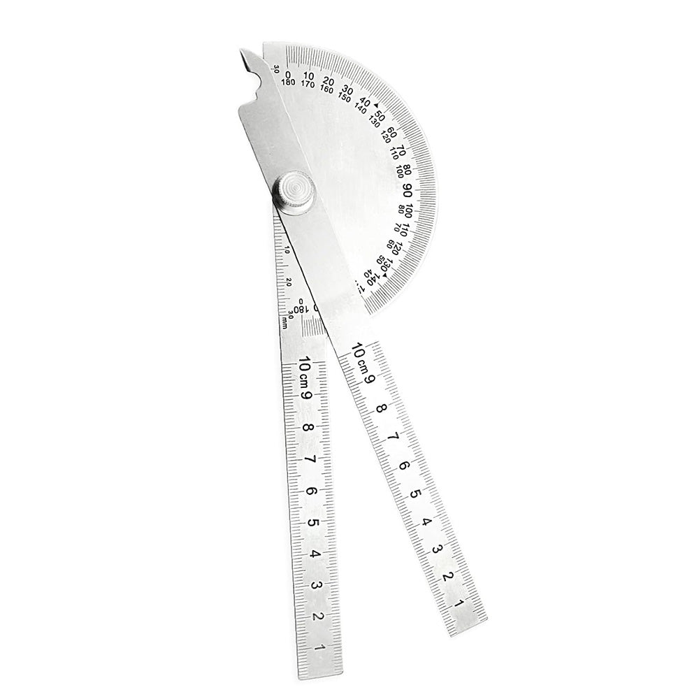 Stainless Steel Angle Protractor 0-180 Degree Gauge for Woodworking DIY Measuring Tool