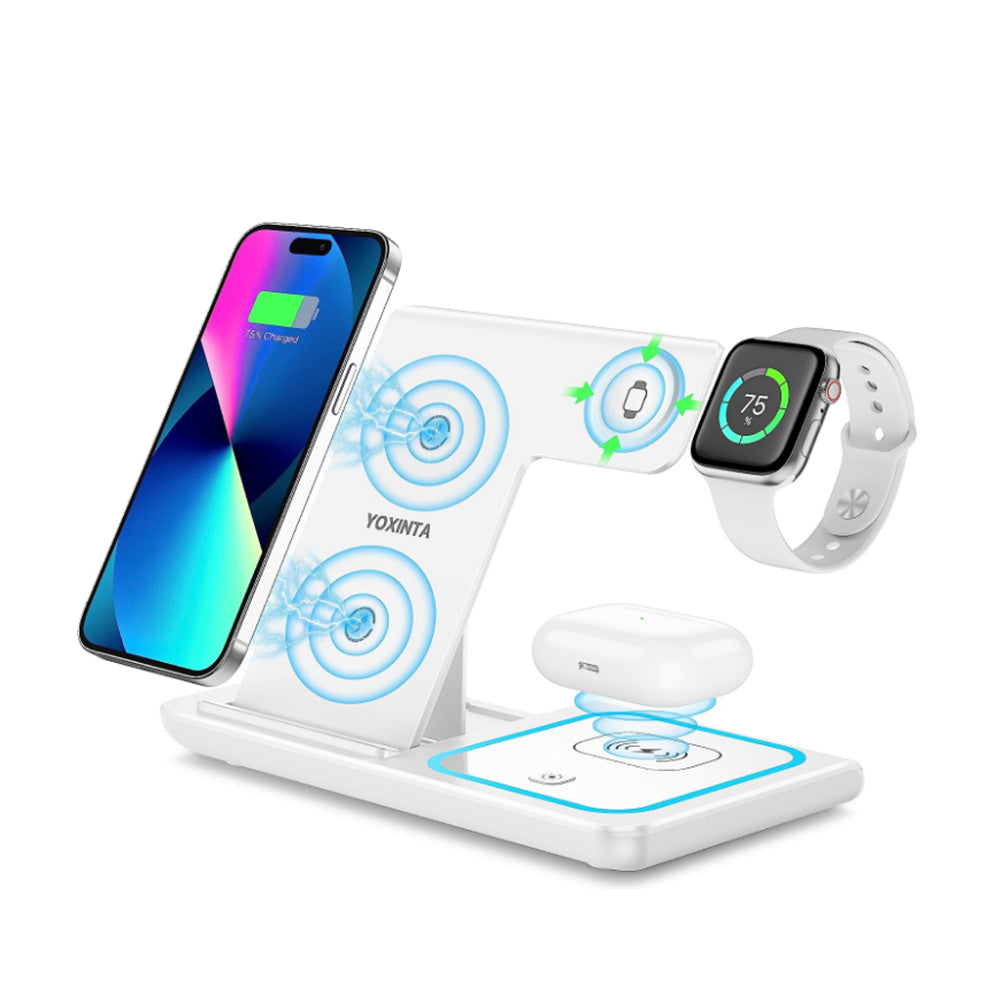 3-in-1 15W Wireless Fast Charging Station for iPhone/Apple Watch/AirPods