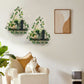 4Pcs Artificial Ivy LED Strip Wall Hanging Shelves Macrame Shelf for Bedroom