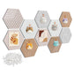 Hexagon Felt Bulletin Board Wall Panels Self Adhesive Pin Board