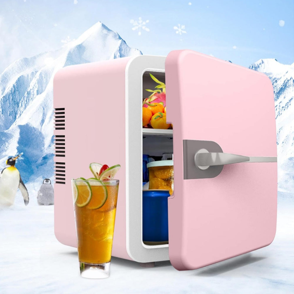 6L Mini Fridge Home 12V Portable Mini Fridge for Drinks Bar Beauty Car