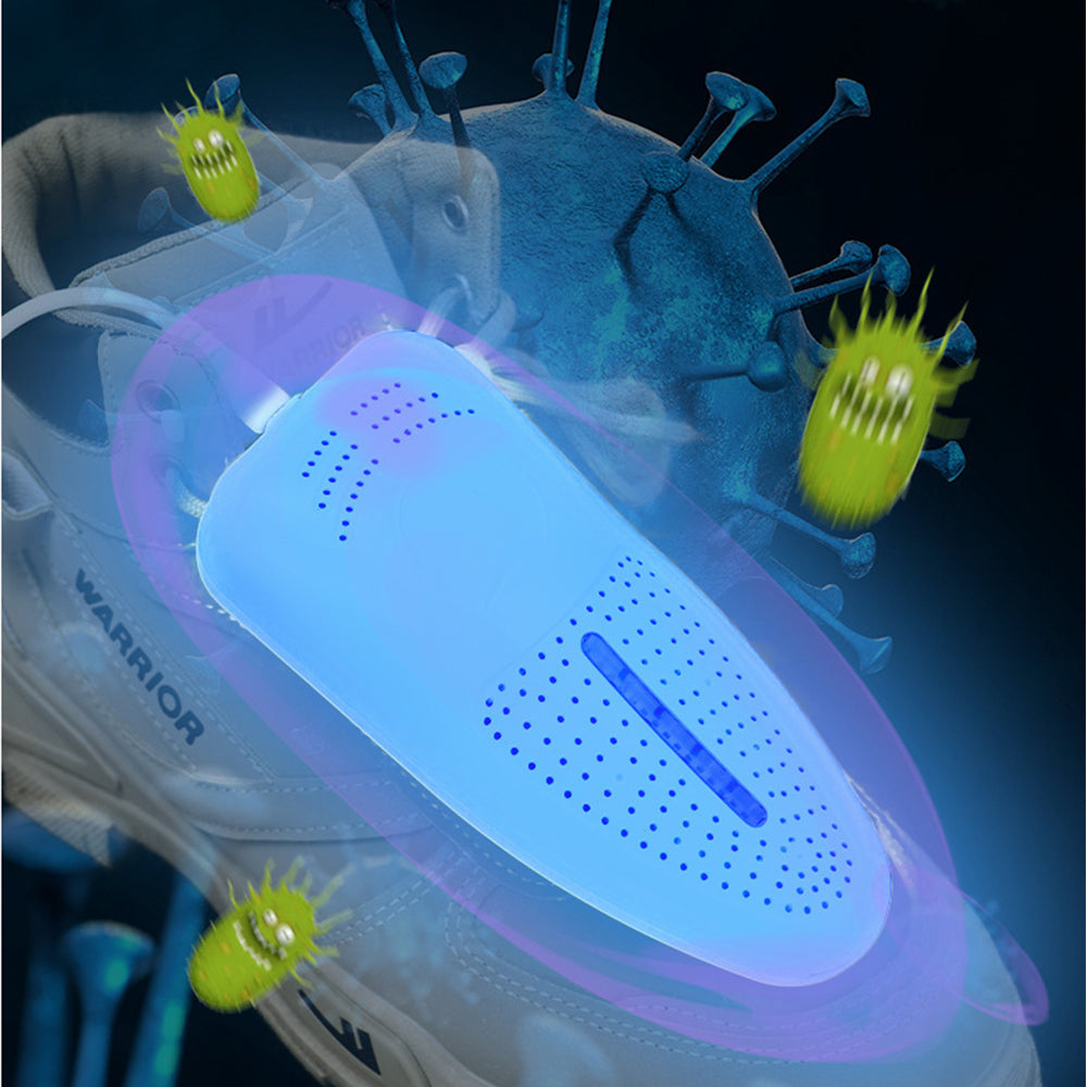 2Pcs Portable USB Electric Shoe Dryer with Purple Light Sterilization