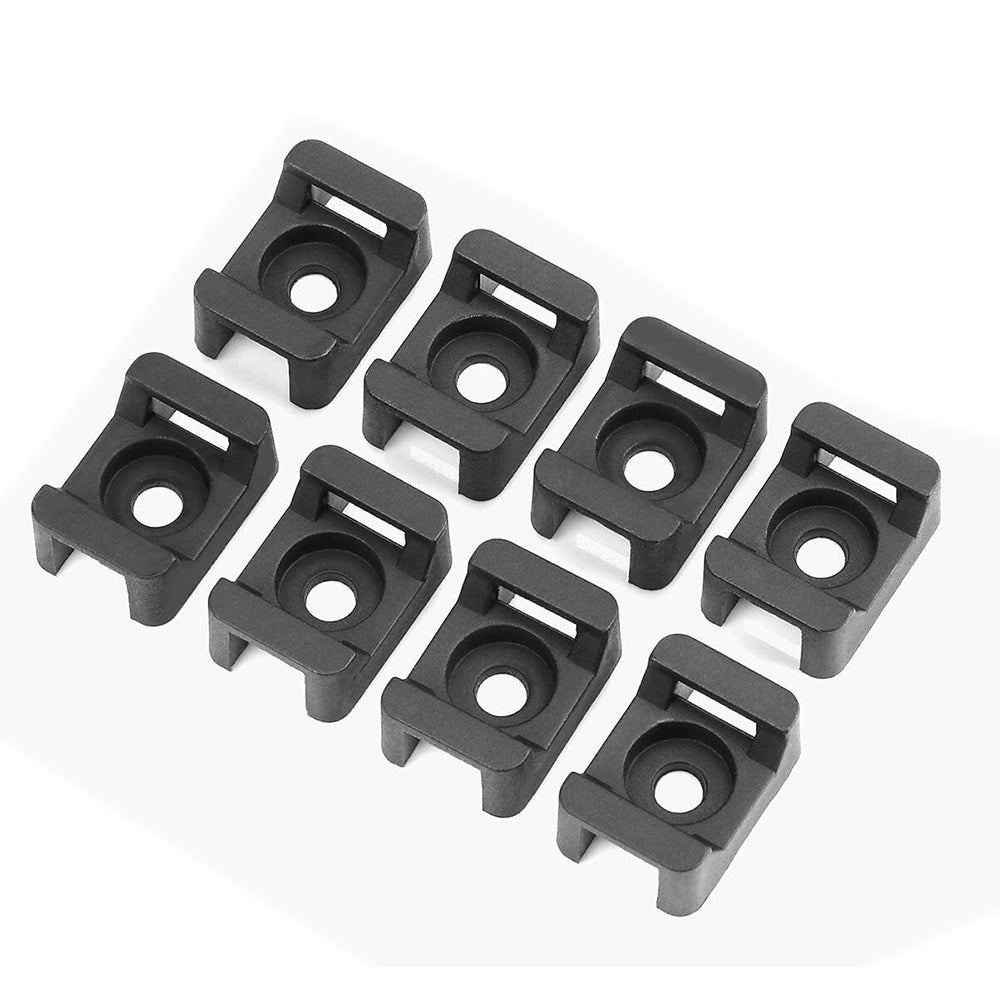 500 PCS Cable Tie Base Nylon Saddle Mount for Wire Management-Black