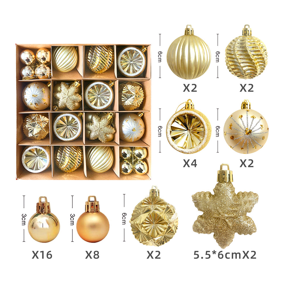 Christmas Ball Ornaments Christmas Tree Decoration-Platinum