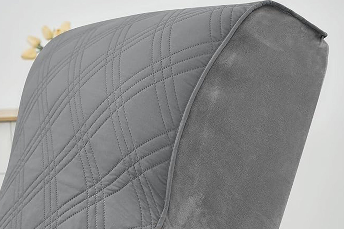 Water Resistant Quilted Recliner Chair Cover Anti-Slip Recliner Sofa Protector with Storage Pockets