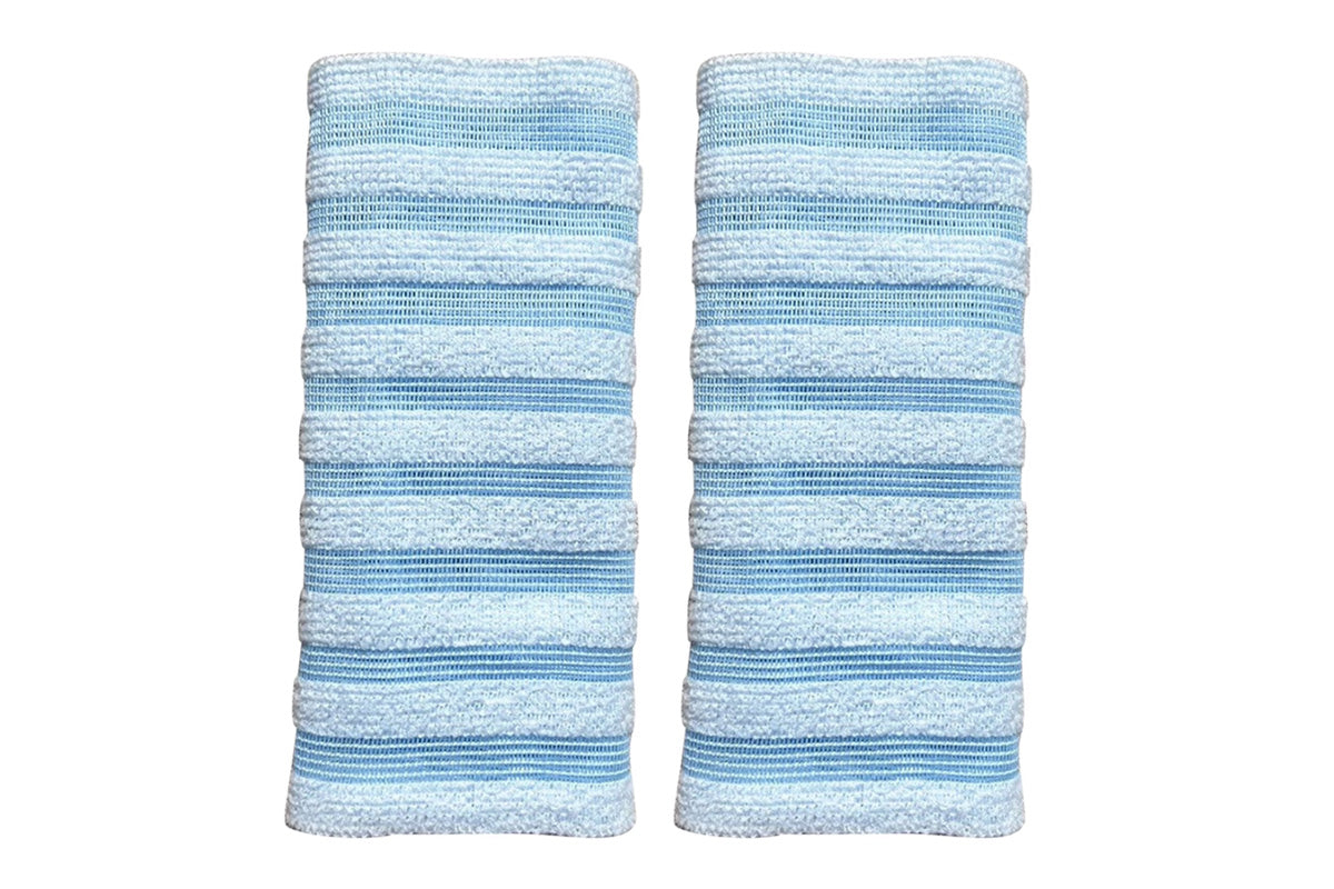2Pcs Adult Exfoliating Washcloth Ultra-Long Back Scrubber for Shower Bath-Black