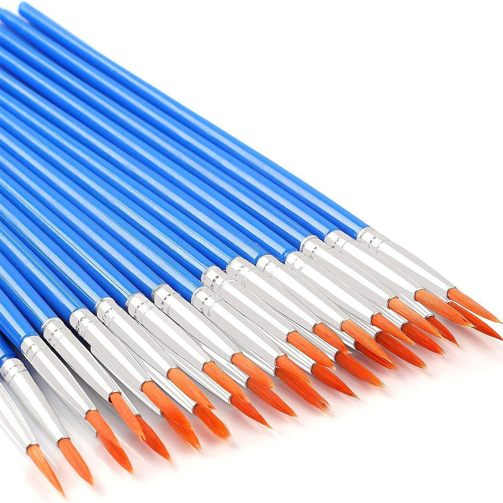 200 Pcs Acrylic Paint Brush Set Nylon Hair Brushes for Classroom Crafts Oil Watercolour Canvases