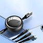 3 In 2 Retractable Multi Charging Cable Retracted USB C Cell Phone Charger